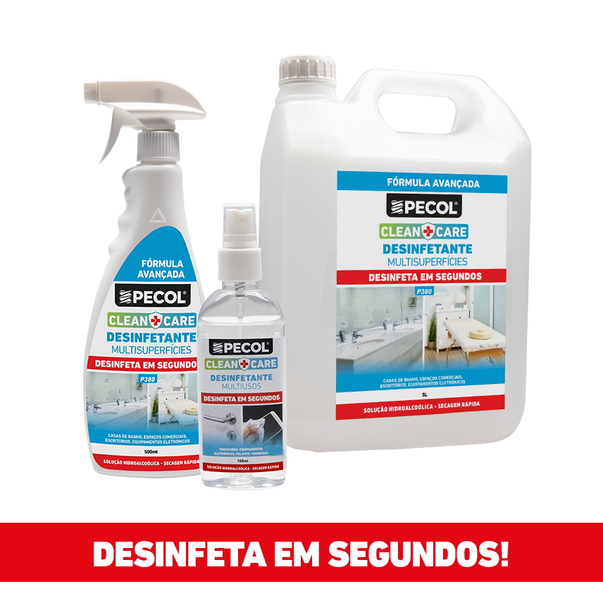 P380 Desinfetante Multisuperfícies Álcool Clean & Care